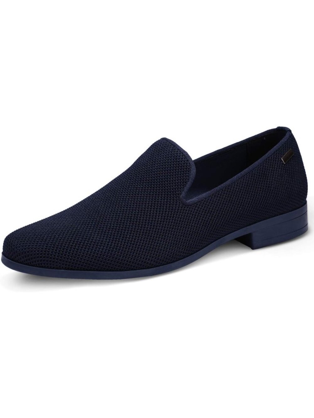 Men's Navy Round Toe Tuxedo Slip On Comfortable Elegant Dress Loafers